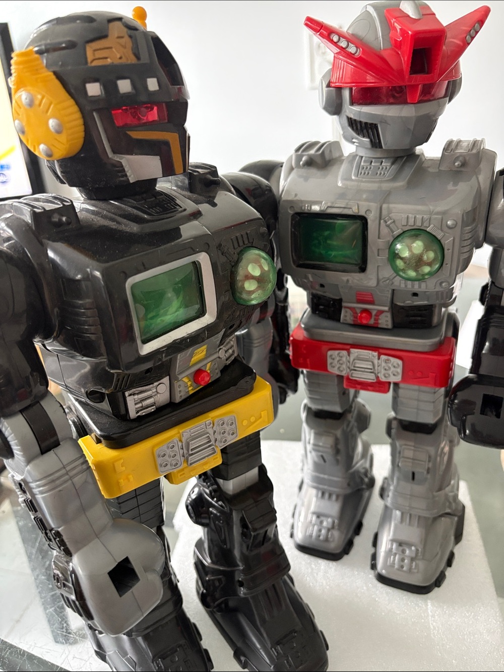 Black and Gray Robot Action Toy with Yellow Accents - Kids Toys